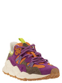 Flower Mountain Tiger Sneakers In Suede And Technical Fabric