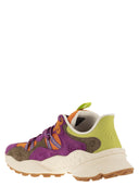 Flower Mountain Tiger Sneakers In Suede And Technical Fabric