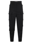 Pantaloni cargo di lana di lana di lana Max Mara