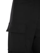 Pantaloni cargo di lana di lana di lana Max Mara