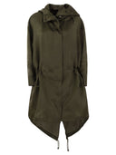 Max Mara Tambuto Silk Organza de gran tamaño Parka
