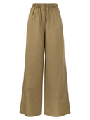 Max Mara Navigli Poplin Wide Leg Trousers