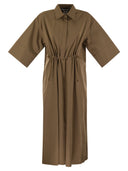 Max Mara Eulalia Long Cotton And Silk Chemisier Dress