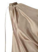 Max Mara Opera Silk Satin One Shoulder Dress