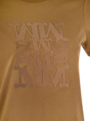 Max Mara Taverna Cotton T Shirt With Frontal Embroidery