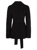 Sportmax umano short cashmere miscela vestito cappotto