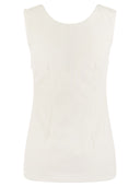 Sportmax Fico Sleeveless Crepe Jersey Top