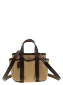 MAX MARA GARDENCA BASXS Giardiniera Mini Canvas e tote bag in pelle
