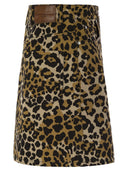 Fin de semana max mara nadir mini falda de algodón estampado