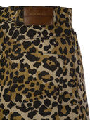 Fin de semana max mara nadir mini falda de algodón estampado