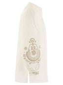 Weekend Max Mara Carnia Linen Cloth Shirt With Embroidery