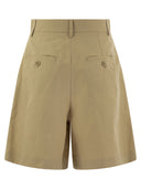 Weekend Max Mara Ecuba Cotton And Linen Bermuda Shorts