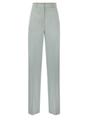 Pantaloni di crepe di lana di max mara agami