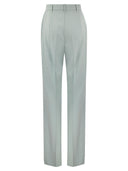 Pantaloni di crepe di lana di max mara agami