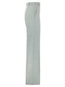 Pantaloni di crepe di lana di max mara agami