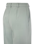 Pantaloni di crepe di lana di max mara agami