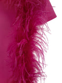 Max Mara Studio Lappole Jersey T Shirt With Feathers