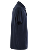 Paul & Shark Garment Dyed Pique Cotton Polo Shirt