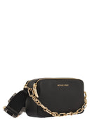 Michael Kors Jet Set Bolsa de cámara pequeña en cuero de grano con cremallera doble