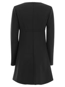 Abito corto Valentino rosso con maniche lunghe