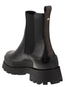 Michael Kors Rowan Leather Chelsea Boot With Logo