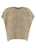 Antonelli Firenze Crew Neck Linen And Cotton Top