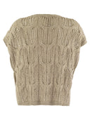 Antonelli Firenze Crew Neck Linen And Cotton Top