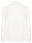 Fedeli Vijf katoenen poloshirt met lange mouwen