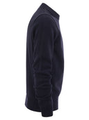 Tricot à cou au cou mélange en laine de laine de l'île en pierre