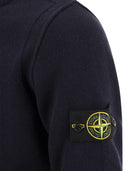 Tricot à cou au cou mélange en laine de laine de l'île en pierre