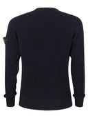 Stone Island Ribbed Sweater In Virgin Wool