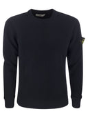 Stone Island Ribbed Sweater In Virgin Wool