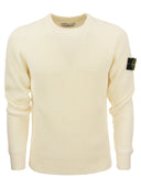 Stone Island Ribbed Sweater In Virgin Wool
