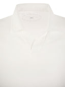 Fedeli Cotton Polo Shirt With Open Collar