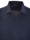Fedeli Cotton Polo Shirt With Open Collar