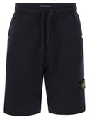 Stone Island Cargo Bermuda Shorts In Brushed Cotton Fleece