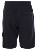 Stone Island Cargo Bermuda Shorts In Brushed Cotton Fleece
