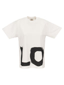 Burberry Carrick Love Print Cotton Oversized T -shirt