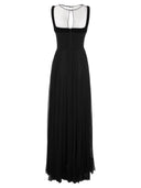 Elisabetta Franchi Red Carpet Dress With Embroidered Velvet Bodice
