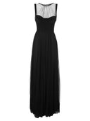 Elisabetta Franchi Red Carpet Dress With Embroidered Velvet Bodice