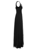 Elisabetta Franchi Red Carpet Dress With Embroidered Velvet Bodice