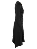 Elisabetta Franchi Asymmetrical Crepe Round Neck Dress