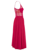 Elisabetta Franchi Tulle Bustier Dress