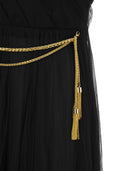 Elisabetta franchi abito con tappeto rosso a spalla