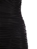 Elisabetta Franchi Draped Metallic Jersey Minidress