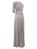 Elisabetta Franchi One Shoulder Red Carpet Dress In Lurex Jersey