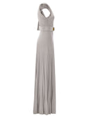 Elisabetta Franchi One Shoulder Red Carpet Dress In Lurex Jersey