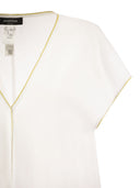 Abito a collo di lino a v fabiana filippi