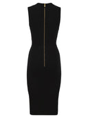 Elisabetta Franchi Viscose Midi Dress With Twin Buttons