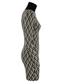 Elisabetta Franchi Rhombus Patterned Knit Minidress